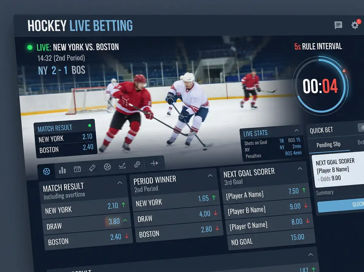 Bwin Eishockey Live-Wetten Märkte – In-Play-Optionen DEL NHL und 5-Sekunden-Regel Einschränkung