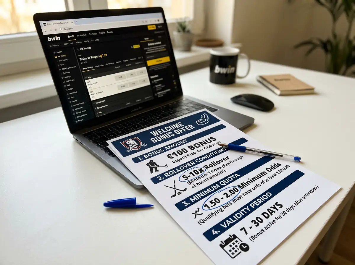 Bwin Eishockey Willkommensbonus Angebot – Rollover Mindestquote und Bonusbedingungen für deutsche Spieler