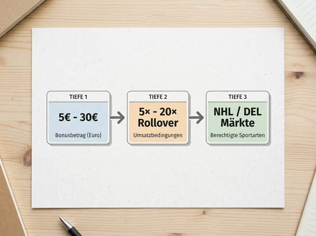 Übersicht No-Deposit-Bonusmarkt für Eishockey-Wetten bei deutschen Buchmachern 2026