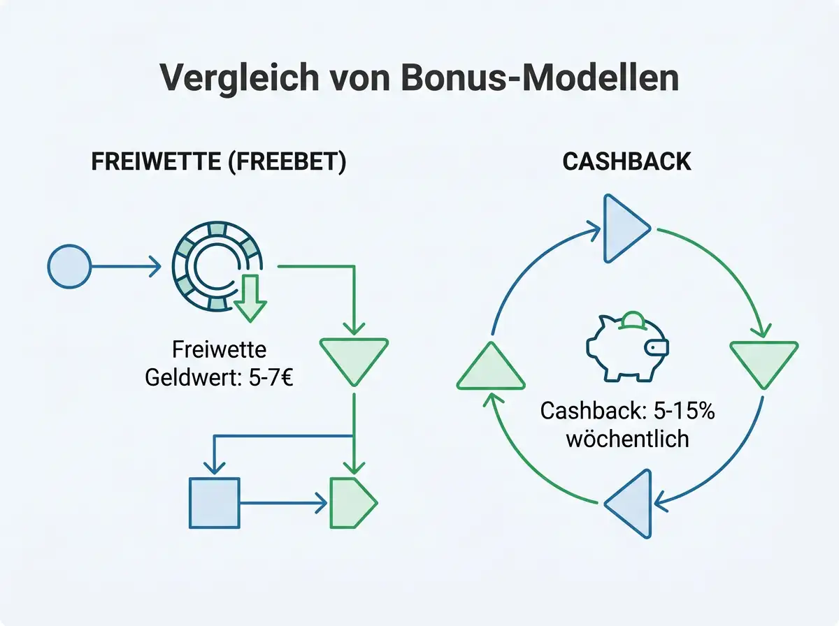 Freiwette vs Cashback-Bonus Vergleich bei Eishockey Wettanbietern – realer Wertunterschied erklärt