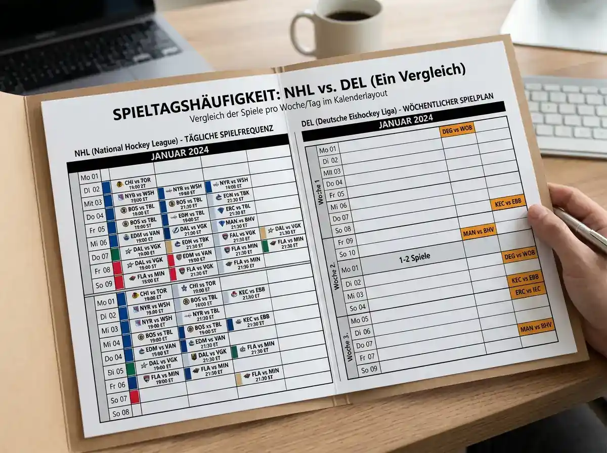 NHL und DEL im Vergleich für Bonuswetten beim Eishockey – Spielfrequenz und Quotenniveau