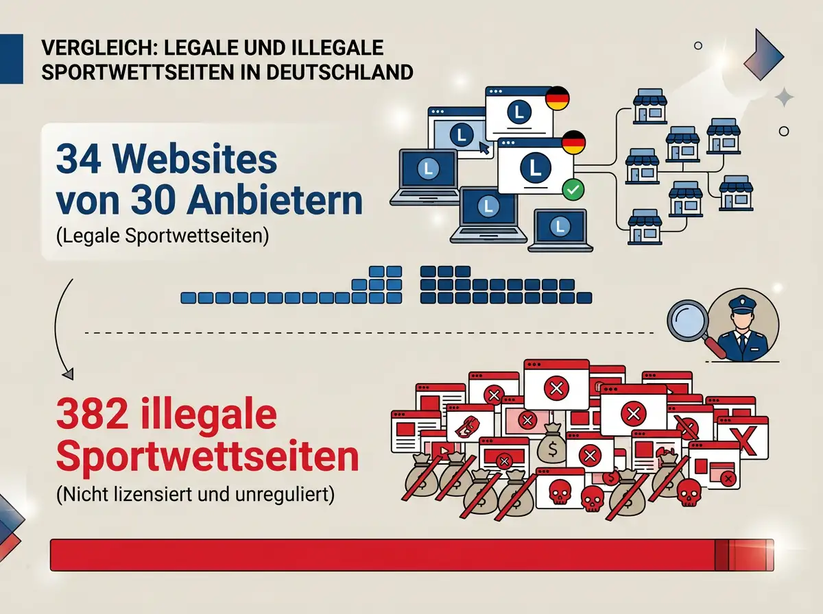 Statistische Übersicht der GGL Whitelist 2026 – Anzahl lizenzierter Eishockey-Wettanbieter in Deutschland