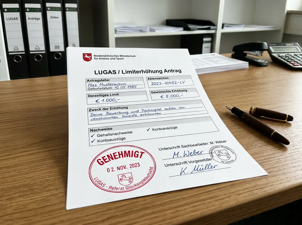 Prozess zur Beantragung einer LUGAS-Limiterhöhung beim Sportwetten-Anbieter in Deutschland