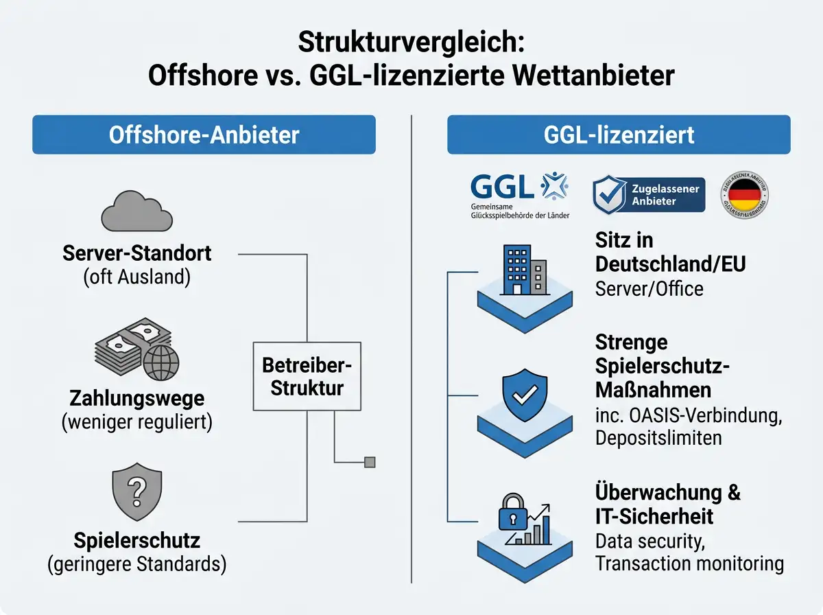 Unterschied Offshore- und GGL-lizenzierte Eishockey-Wettanbieter – Lizenzstruktur und Spielerschutzpflichten erklärt